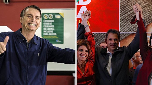 Bolsonaro y Haddad van a la segunda vuelta Bolsonaro y Haddad van a la segunda vuelta de las presidenciales en Brasil